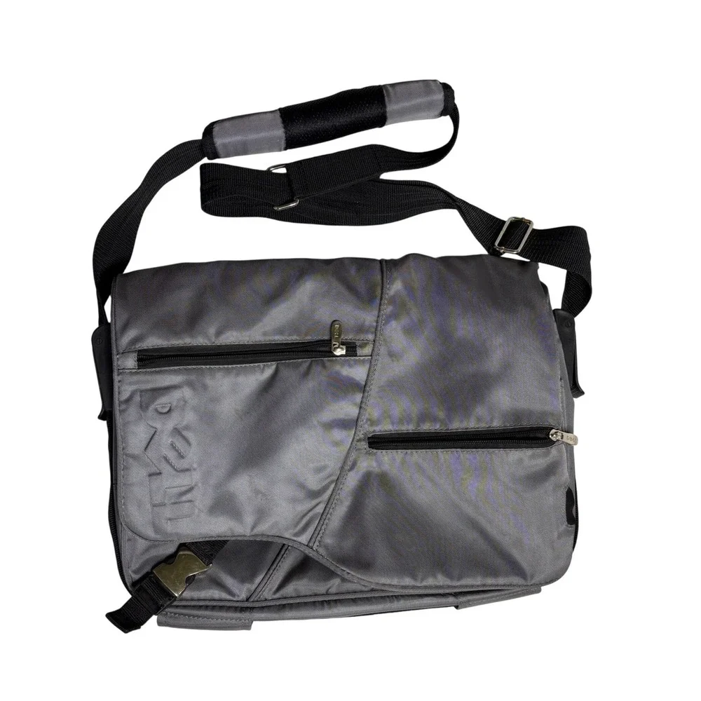 DELL Messenger Bag Men's‎ OS Gray Laptop Briefcase Tech Commuter Utility